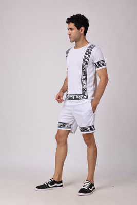 Yellow Tree Printed Men Track Suit