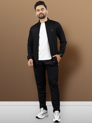 VeBNoR Solid Men Track Suit