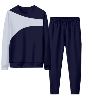 RABBY Solid, Colorblock Men Track Suit