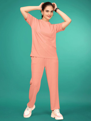 HouseOfCommon Solid Women Track Suit
