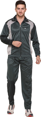 Warm Up Solid Men Track Suit