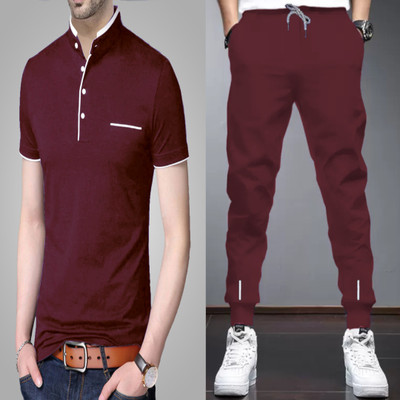 Reya Solid Men Track Suit