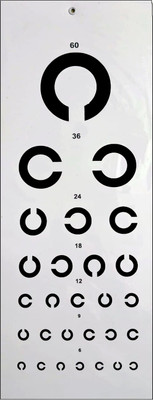Eagle Eye Products EEP® || Professional Snellen Test Chart || Landolt C Vision Chart || 7 Lines Trail Frame