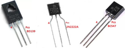Amaze Trade 12pcscombo (BD139,BC547,2N2222a)power transistorbuyoriginalonlyfromamazetrade NPN Transistor(Number of Transistors 12)