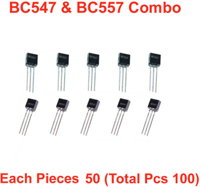 Elph BC 547 NPN transistors & BC 557 PNP transistors_Each Pieces 50 (Pack Of 100) NPN Transistor(Number of Transistors 29)