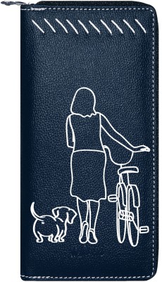 MATSS PU Leather Printed Passport Holder||Document holder For Men And Women(Blue, White)