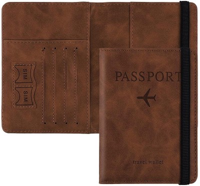 HOUSE OF QUIRK Passport Holder Cover Travel Wallet Organiser, Passport Case(Tan)