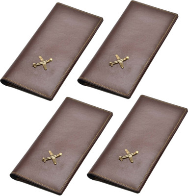 Vorak Ahimsa Stylish Document Holder Passport and Cover Checkbook Organiser(Brown)