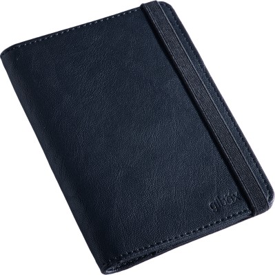 giBOX Passport Holder PU Leather Case RFID Blocking | Unisex Travel Wallet(Black)