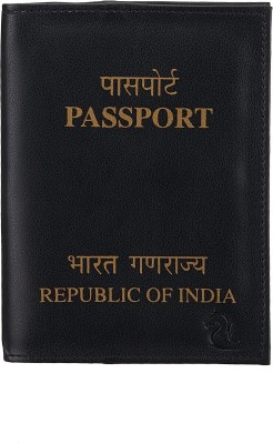 KARA Leather Passport Cover | Travel Friendly | Case | For Men & Women(Black)