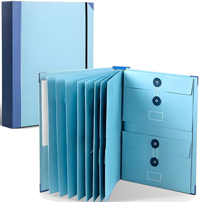 ventara ‎Polyurethane (PU Leather) and Plastic Document Organizer File Folder(Set Of 1, Blue)