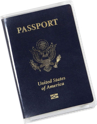 KRAPTICK Transparent Passport Cover, Passport Pouch for Travel, Waterproof Passport Cover(White)