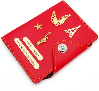 FASTIDIOUS Faux Leather Premium Passport Holder Cover - Let's Wander Passport Cover(Red)