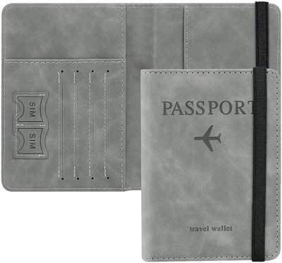 Jinal assport Holder Cover Wallet RFID Blocking PU Leather Travel Document Holder(Multicolor)