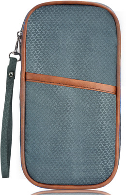 PARTH ENTERPRISE Men & Women Travel Grey, Tan Artificial Leather Document Holder(9 Card Slots)