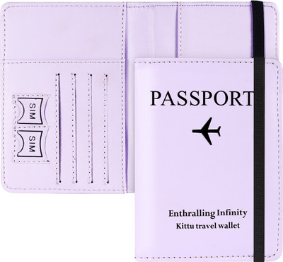 kittu Executive Secure RFID Passport Wallet & PU Leather Document Holder KE2 Edition(Purple)