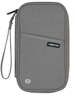 Tressential Waterproof Passport Holder Travel Organizer Wallet with RFID Block(Grey)