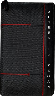 VEGAN 4 Card Holder(Set of 1, Black, Red)