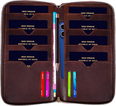 ABYS Luxurious And Premium Quality Passport and phone holder for Men & Women(Brown)