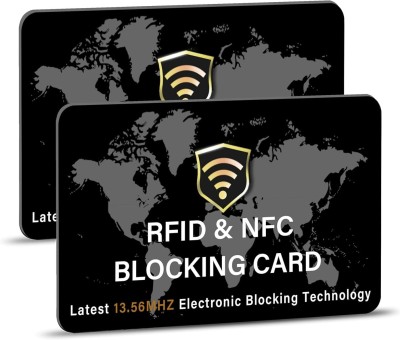 STORITE 2 Pack RFID Blocking Cards NFC Debit Credit Card Passport Protector Blocker(Black)