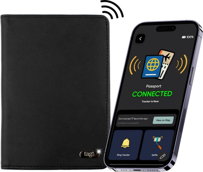 Tag8 Passport Tracker Case-Dolphin-RFID(Black)