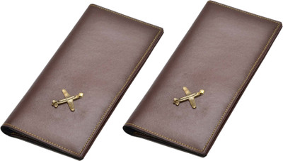 Vorak Ahimsa Stylish Document Holder Passport and Cover Checkbook Organiser(Brown)