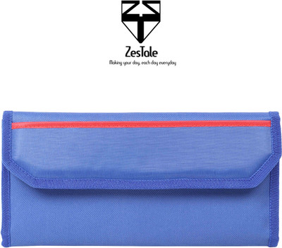 ZesTale Multiple Cheque Book Passbook Passport Car Document Holder for Men & Women(Blue)