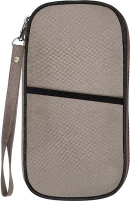 PARTH ENTERPRISE Men & Women Travel Grey, Black Artificial Leather Document Holder(9 Card Slots)