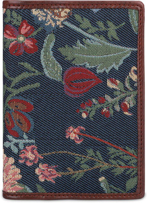 The CLOWNFISH Glamour Fold Series Tapestry Fabric & Faux Leather Passport Document Organizer(Multicolor)