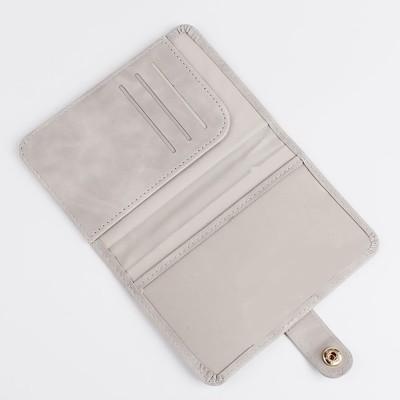 HOUSE OF QUIRK Passport Holder Cover, PU Leather Passport Cover Case Organiser-14X10X1 cm(Grey)