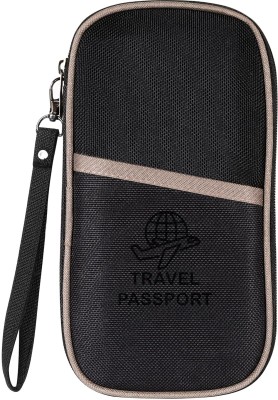 Dealdona Family Passport Holder Waterproof Wallet , Travel Document Organizer Cards Case(Black, Pink)