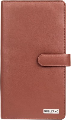 BULLZANO Genuine Leather Passport Case/Cheque Book Case Unisex Brown(Brown)