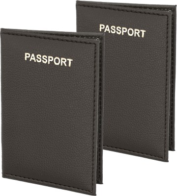 STORITE Pack of 2 Family Passport Cover Passport holder Travel Wallet for Men & Women(Brown)