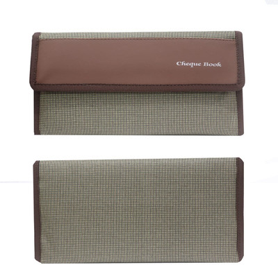 Ang Multiple Cheque Book Passbook Passport Car Document Holder for Men & Women(Brown)
