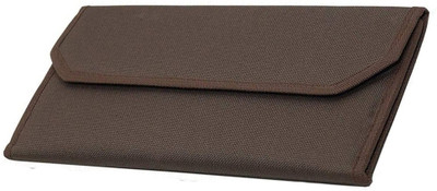 CAMPIO Travel Organizer Card Vehicle Documents Holder with Pockets Expanding Zip Pouch(Brown)