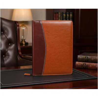 PRARIKSH UNICORN Leather Multipurpose Document Holder File Folder (B4,20 leaves)(Set Of 1, Brown)(Multicolor)
