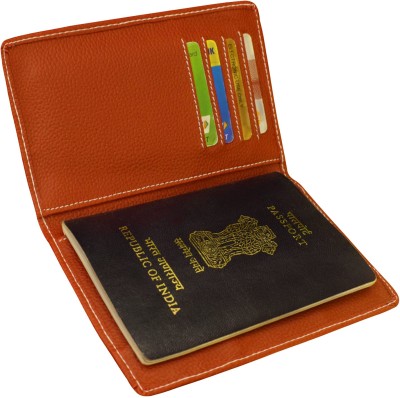 MATSS Men & Women Casual, Ethnic, Travel, Trendy, Evening/Party, Formal Tan Artificial Leather Document Holder(8 Card Slots)