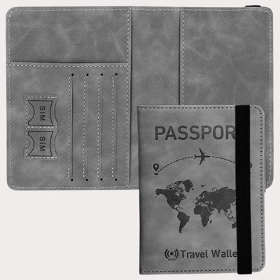 STORITE RFID-Blocking Passport Wallet: Secure and Stylish Travel Document Holder(Grey)