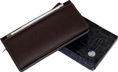 kittu Front pocket Leatherite Cheque Book Holder Document Folder Black (set of 1)(Brown)