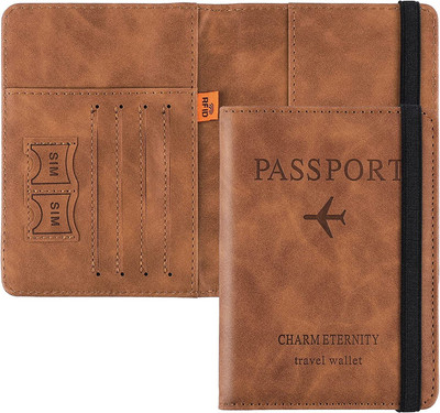 ZOMBULA (1Pcs Multi-purpose Travel Passport Wallet Leather(Multicolor)