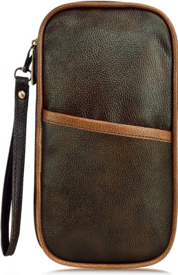 JPEnterprises Men & Women Travel Brown, Tan Artificial Leather Document Holder(9 Card Slots)