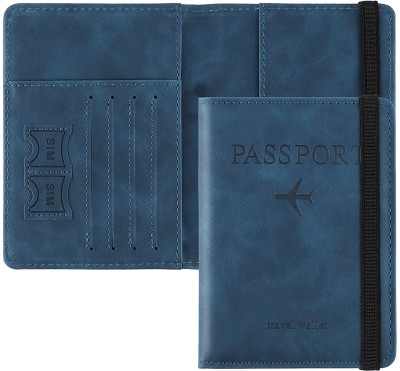 HOUSE OF QUIRK Passport Holder Cover Travel Wallet Organiser,(Blue)