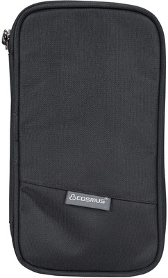 Cosmus Passport Holder - Travel Case Wallet & Organizer - BlackPolyester Fabric Passport Holder for Men & Women(Black)