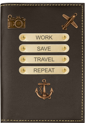 The Wallet Store Leather Passport Cover for Men & Women Travel Passport Holder(Grey)