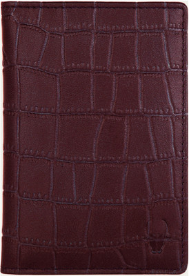 WILDHORN Leather Passport Holder Cover Case RFID Blocking Travel Wallet(Maroon)