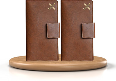 Vorak Ahimsa Stylish Gift Combo Bulk Set Passport Cover-Thanksgiving Gift(Brown)