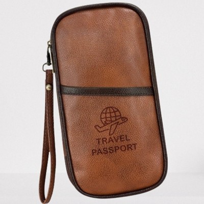 Dealnicy Waterproof Passport Holders Bag, Credit Card, Boarding Pass Holder & Pen Holder(Tan, Brown)