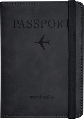 Dhvyant Mart PU Leather Travel Passport Wallet Cover Case For Women and Men(Black)