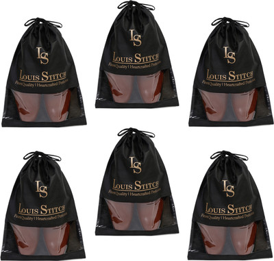 LOUIS STITCH Shoe Pouch(Black, Multicolor)