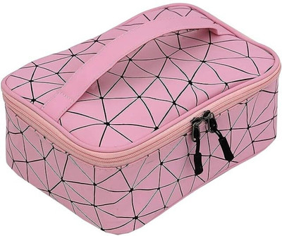AASAISH Multipurpose Fashion Cosmetic Makeup Organizer Bag for Home & Travel Vanity Bag(Pink)